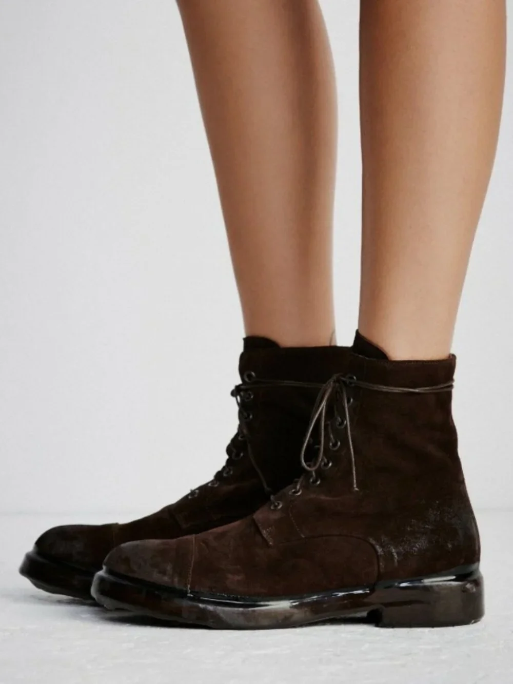 New Free People Aviation Lace Up Boots size 9 MSRP: $468 Suede